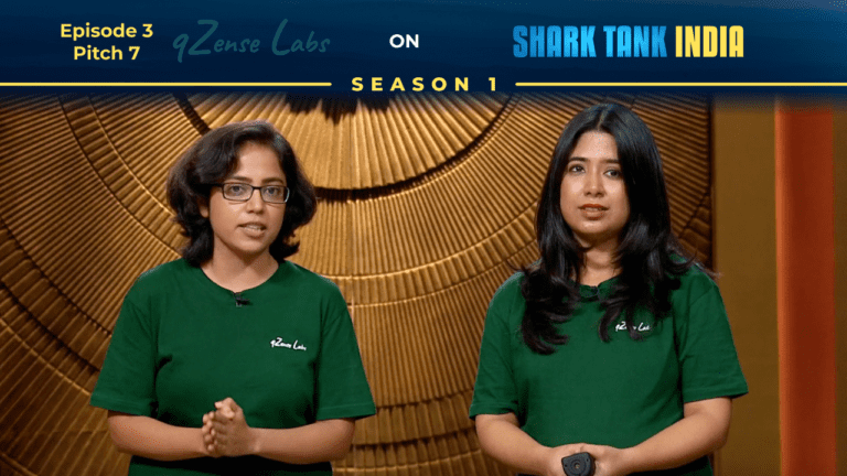 Shark Tank India pitch by qZense Labs