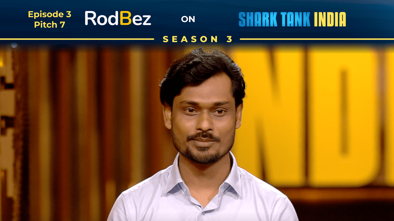 RodBez founders presenting their ride-hailing startup on Shark Tank India.