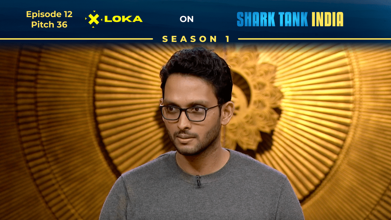 Loka founder Krishnan Sunderarajan presenting his metaverse gaming app on Shark Tank India.