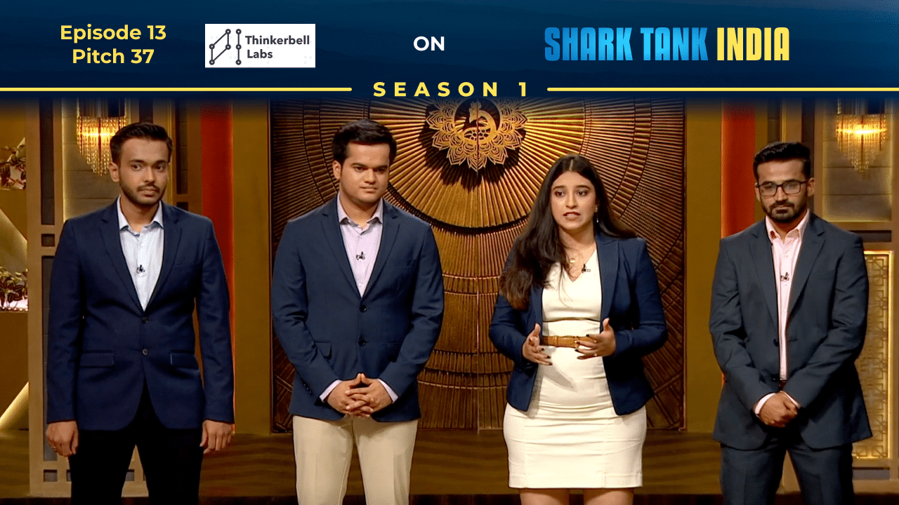 Thinkerbell Labs founders presenting Annie, a self-learning Braille device, on Shark Tank India.