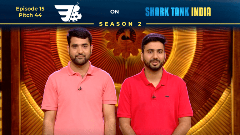 FastBeetle founders Sheikh Samiullah and Abid Rashid pitching their logistics startup on Shark Tank India