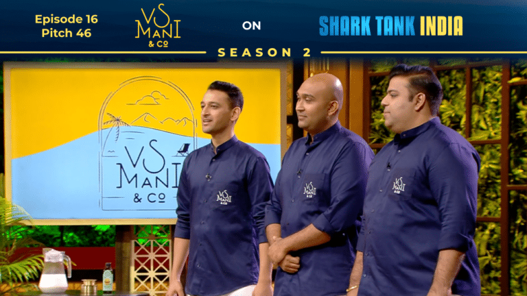 VS Mani & Co founders pitching their South Indian filter coffee brand on Shark Tank India