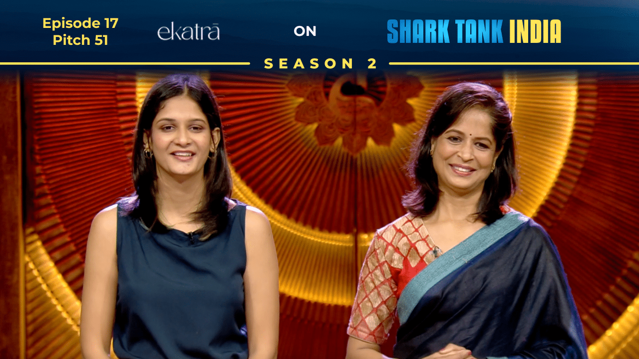 Ekatra founders Aishwariya and Minakshi Jhawar pitching on Shark Tank India