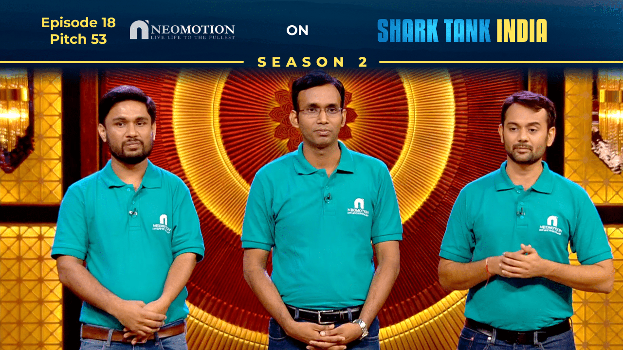 Neomotion founders pitching their motorized wheelchair on Shark Tank India