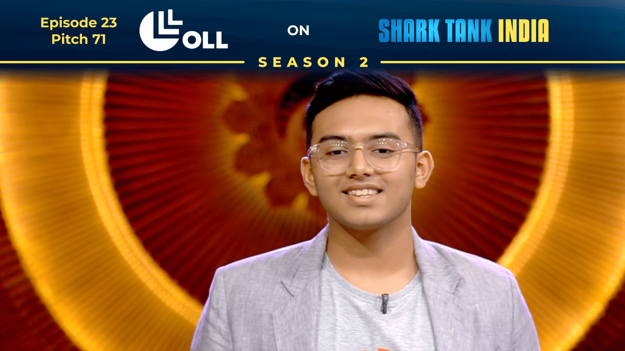 OLL founder Shreyaan Daga pitching on Shark Tank India