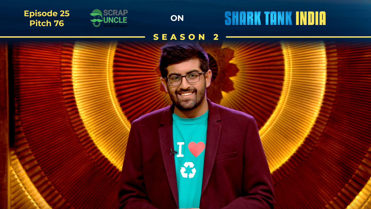 ScrapUncle founder Mukul Chhabra presenting on Shark Tank India