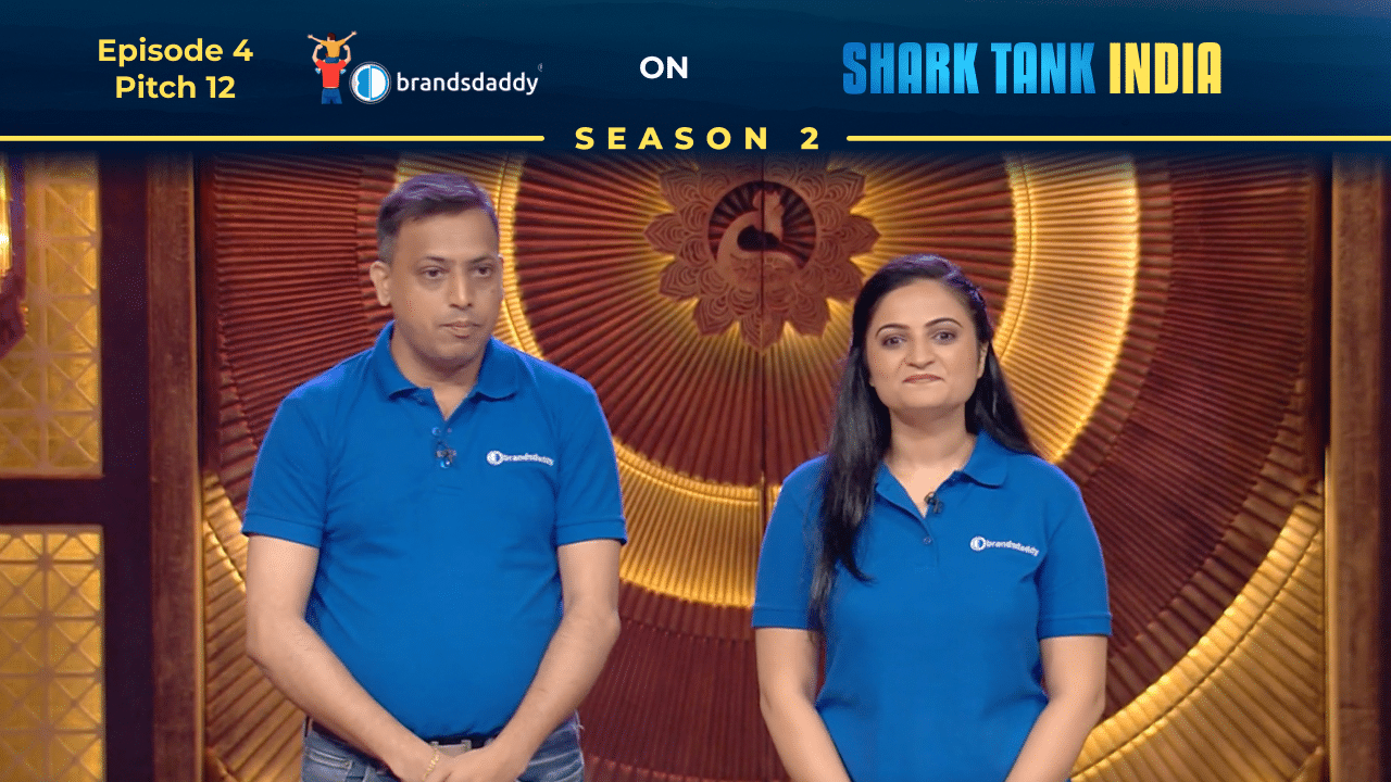 Brandsdaddy founders Roshann Mishra and Ankita Gandhi presenting their automatic fire extinguisher on Shark Tank India