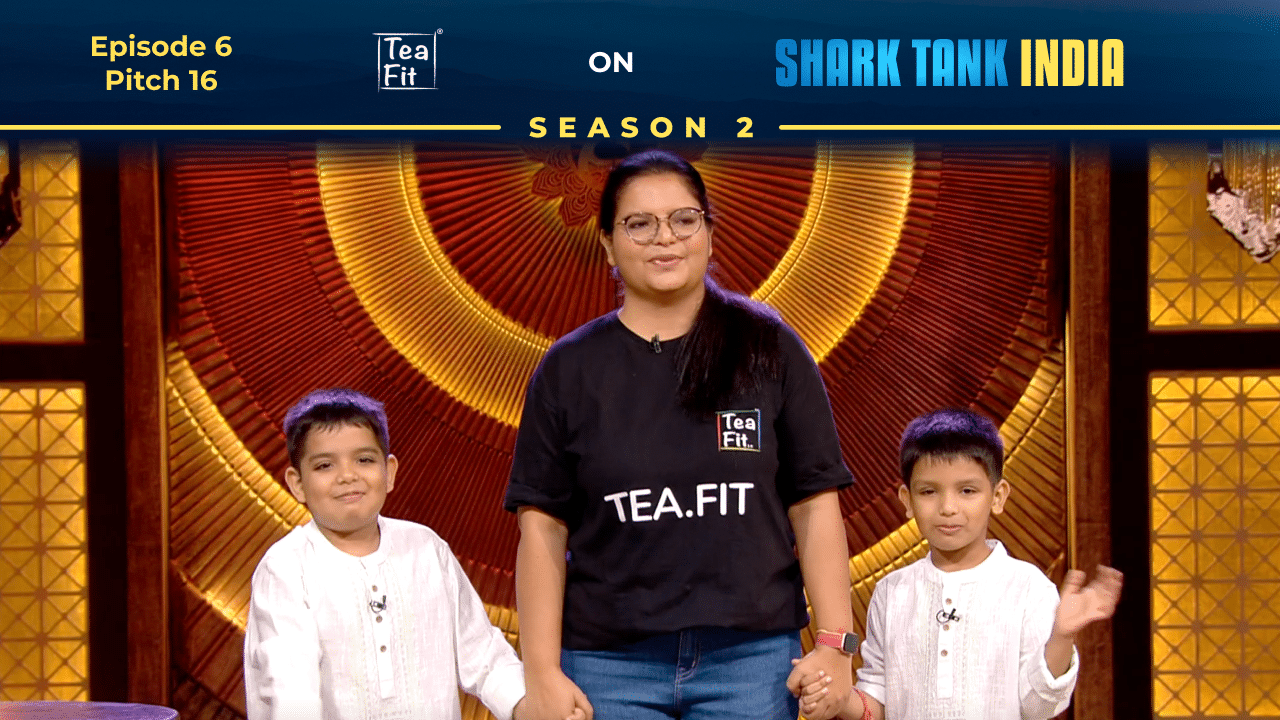 Founder Jyoti Bhardwaj pitching TeaFit on Shark Tank India.