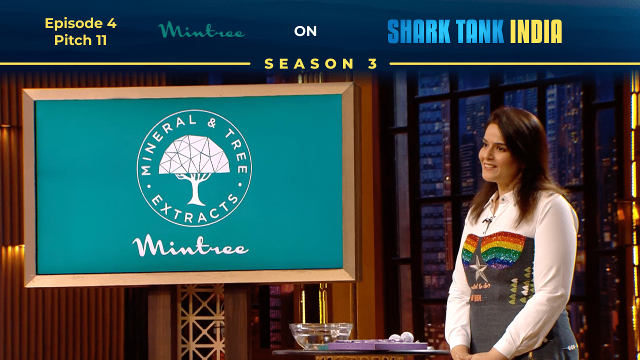 Founder Kanikka Dewanii presenting Mintree on Shark Tank India.