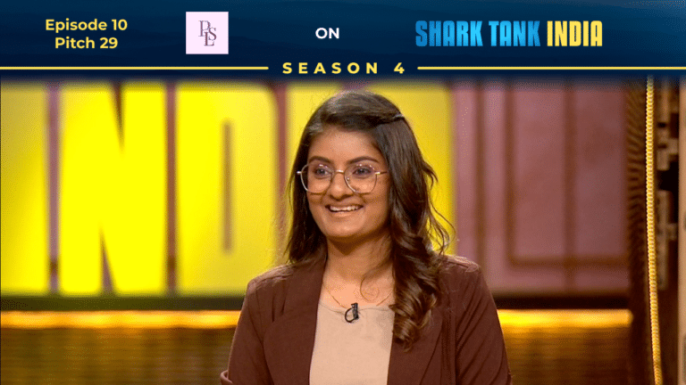 Khushi Mandlik presenting Pretty Little Shopp on Shark Tank India