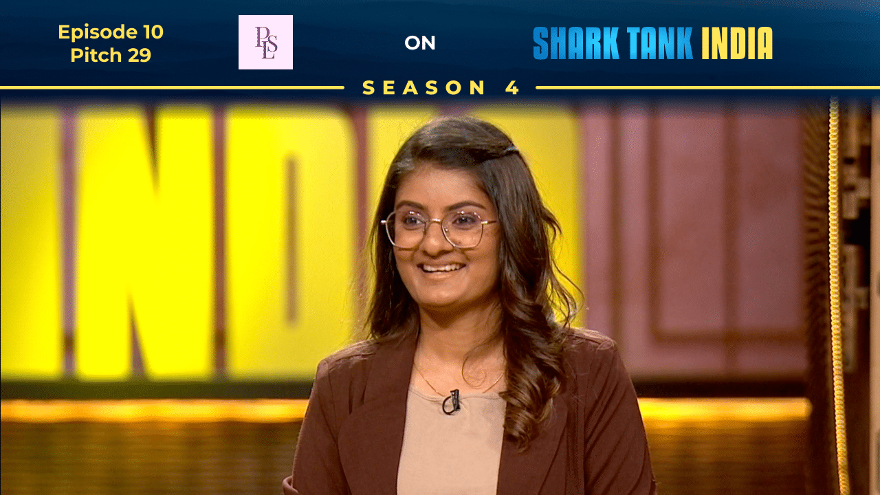 Khushi Mandlik presenting Pretty Little Shopp on Shark Tank India