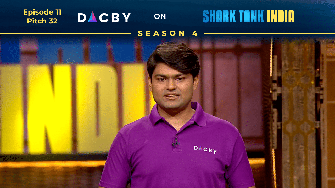 DACBY founder Ayush Chauhan presenting his gaming resale platform on Shark Tank India.