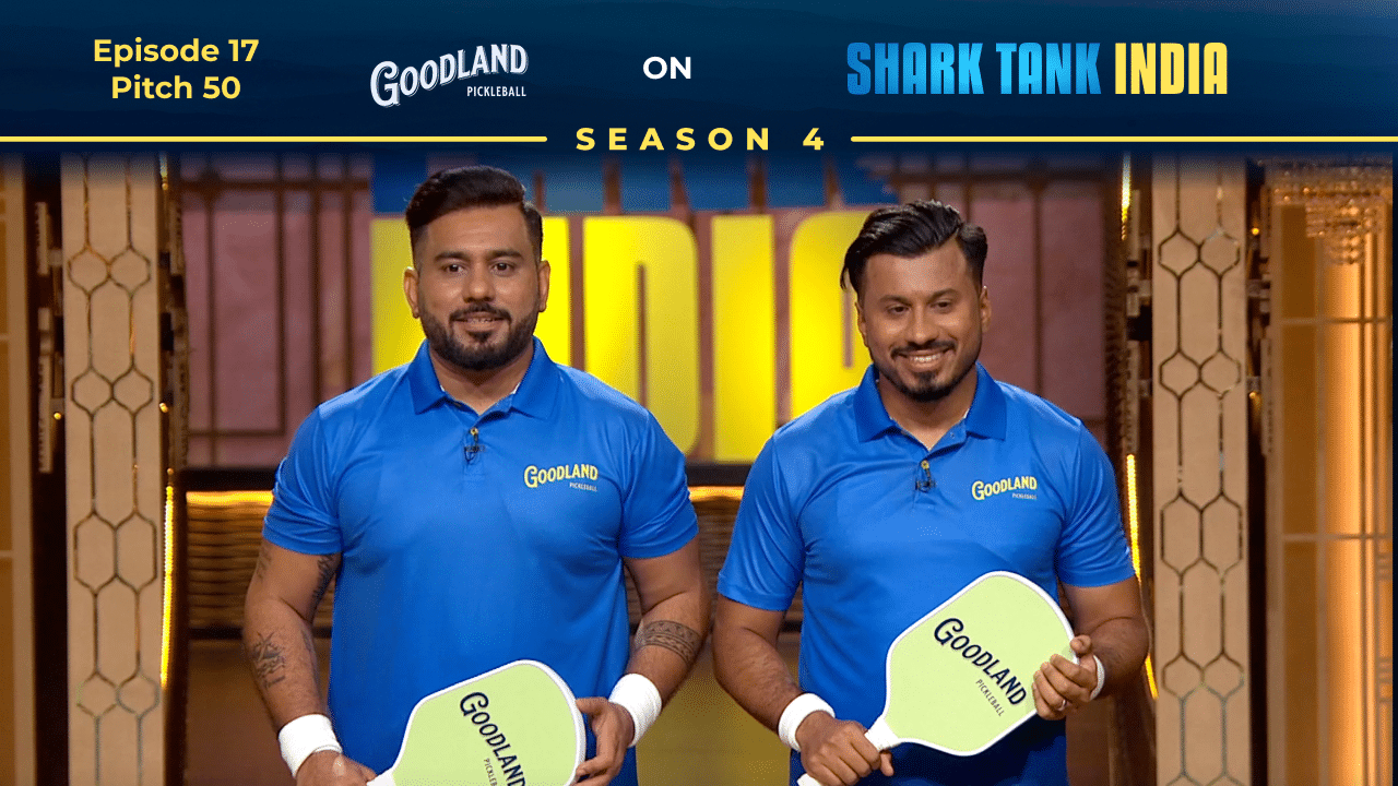 Goodland founders Yogesh Chavan and Hemant Chavan pitching on Shark Tank India Season 4.