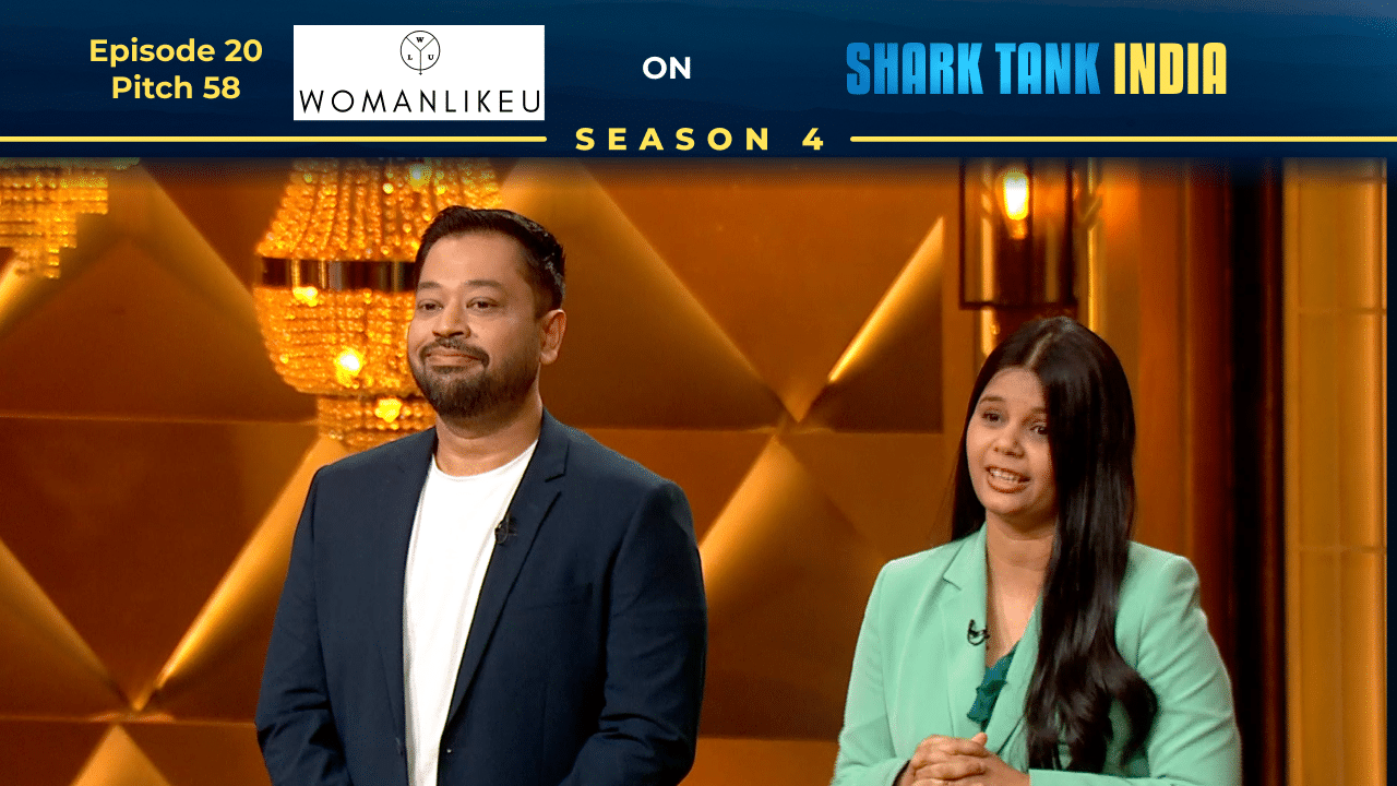 Founders Shrijal Dave and Zoheib Jilani presenting Women Like U on Shark Tank India Season 4.