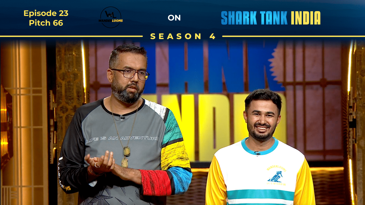 Prateek Vats & Deepesh Shrivastava presenting Wanderlooms on Shark Tank India Season 4.