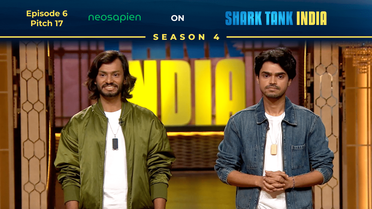 NeoSapien founders pitching their AI-powered wearable tech on Shark Tank India.