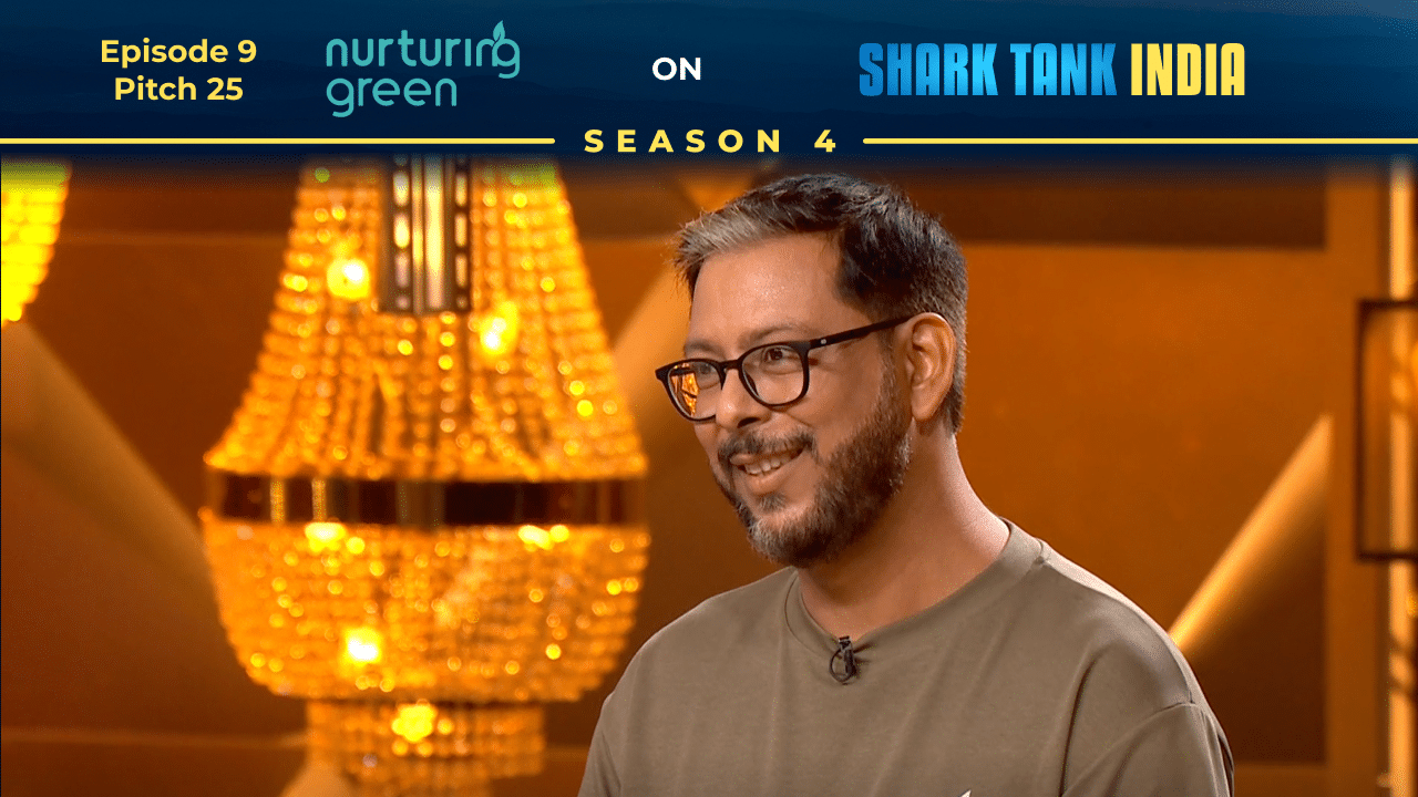 Annu Grover presenting Nurturing Green on Shark Tank India Season 4