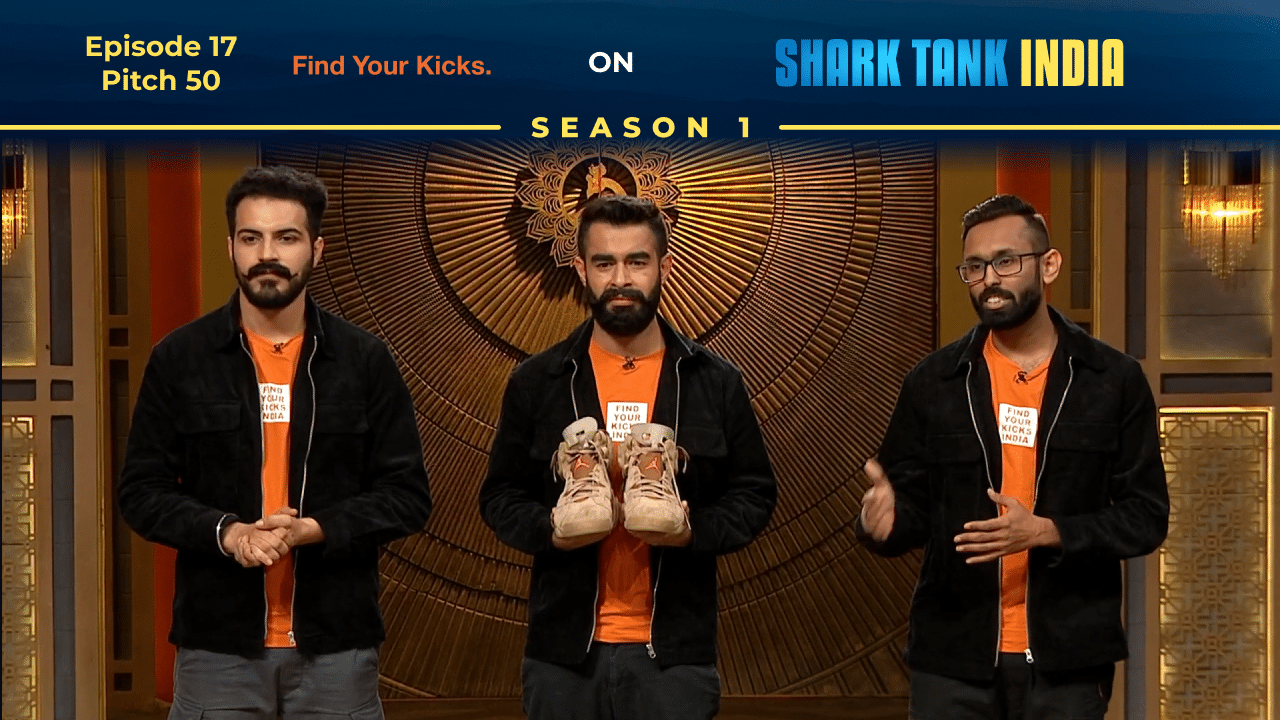 Find Your Kicks founders pitching on Shark Tank India
