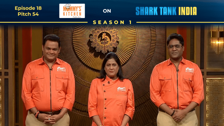 Founders of Mommy’s Kitchen presenting their pizza business on Shark Tank India