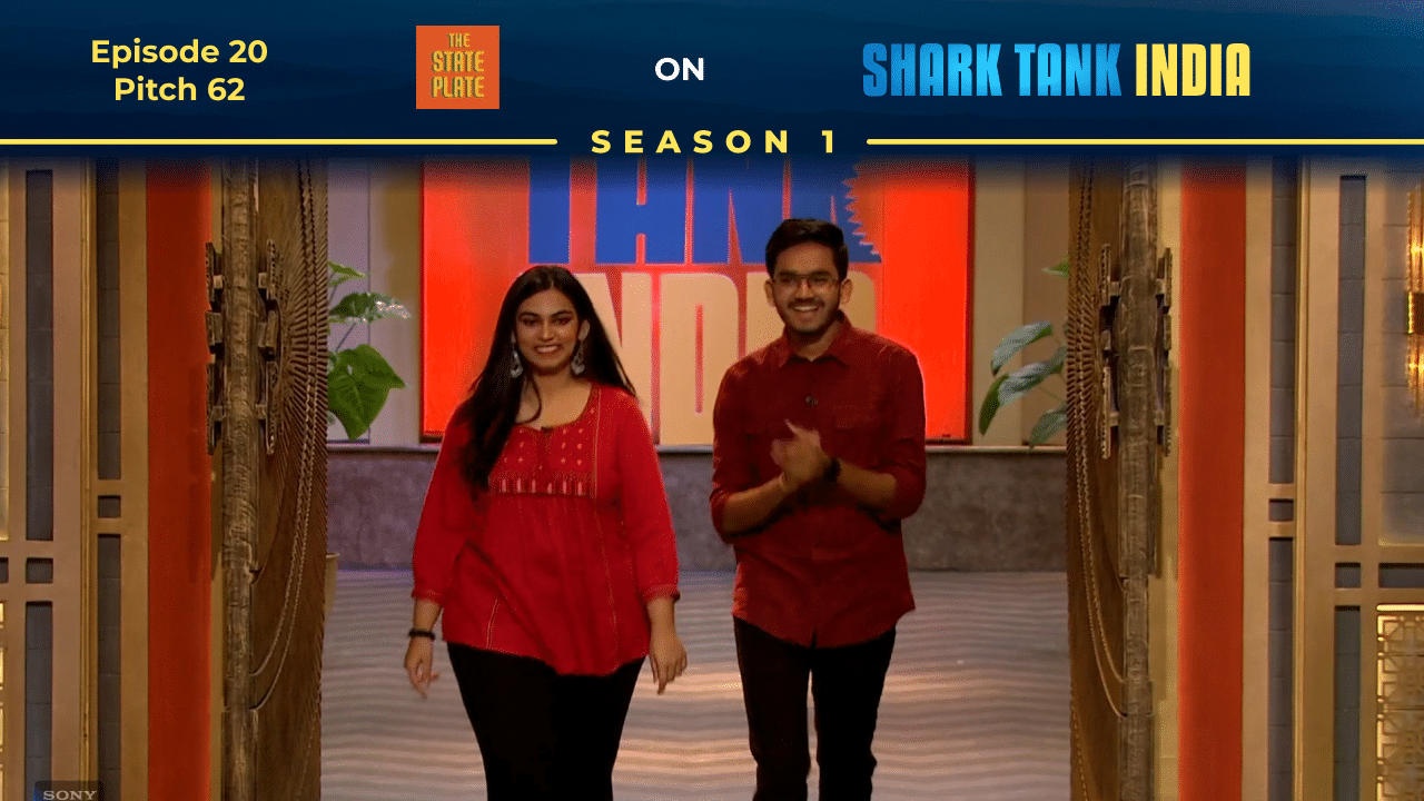 The State Plate founders presenting their regional food startup on Shark Tank India