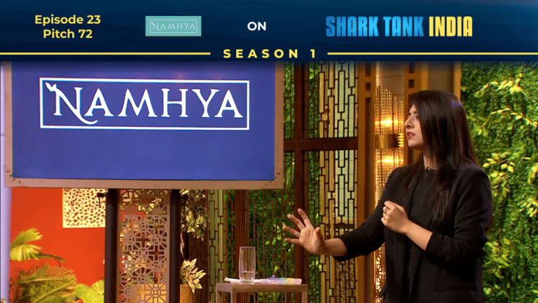 Ridhima Arora presenting Namhya Foods on Shark Tank India