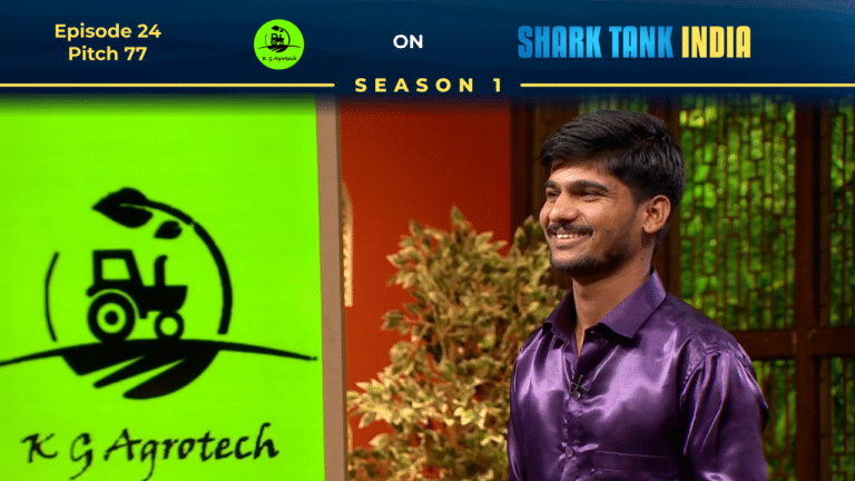 Kamlesh Nanasahib Ghumare pitching KG Agrotech on Shark Tank India