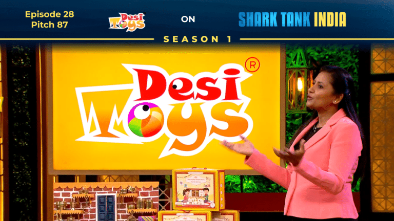 Swapna Wagh presenting Desi Toys on Shark Tank India
