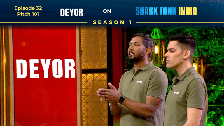 Deyor founders presenting their AI travel planning app on Shark Tank India