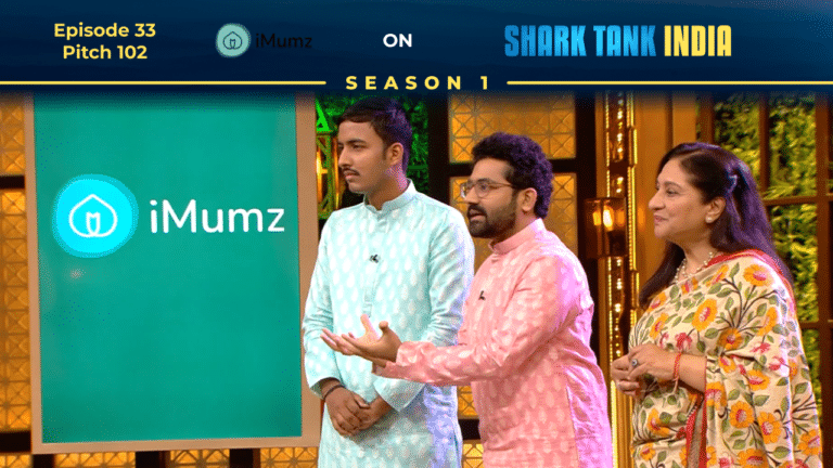 iMumz founders pitching their AI pregnancy care app on Shark Tank India