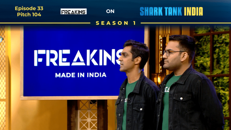 Freakins founders pitching their denim fashion brand on Shark Tank India