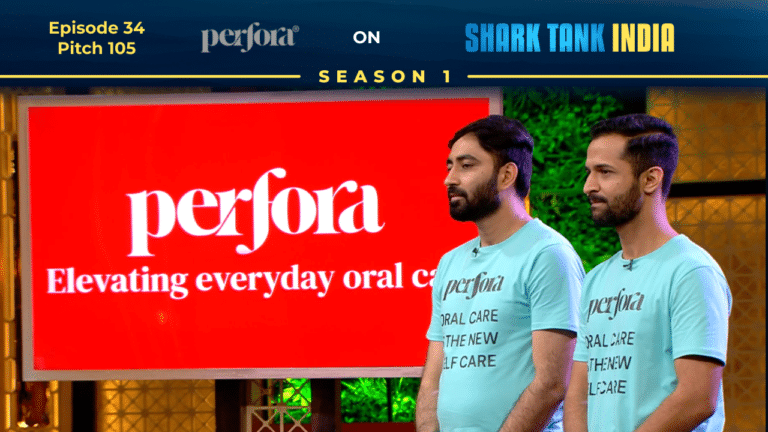 Perfora founders pitching on Shark Tank India