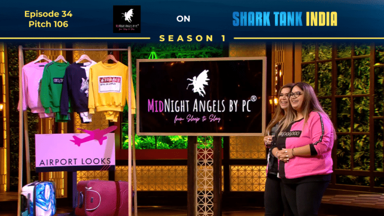 Midnight Angels founders presenting their pitch on Shark Tank India